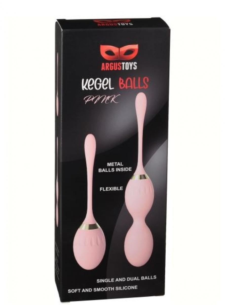 Argus - AT1133 - Gold Plated Luxury Duo Kegel Balls - Pink