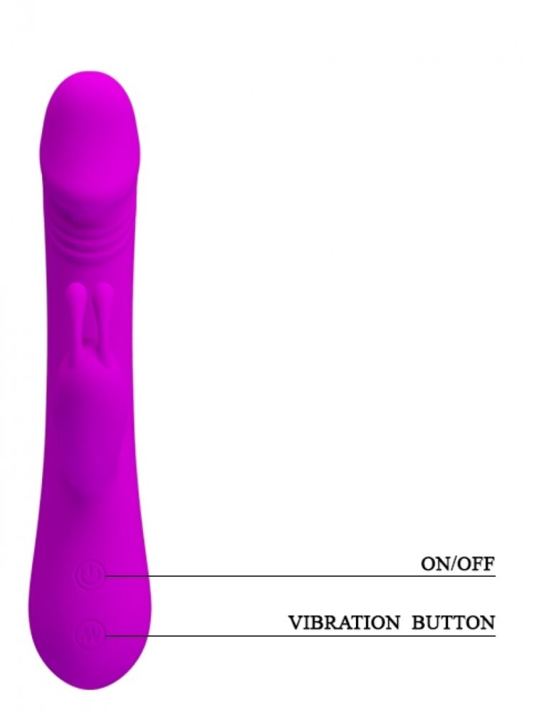 Argus Silicone G Spot & Clitoris Vibrator - 30 Speed - Pink - 21 cm dia 3,6 cm - AT 1005