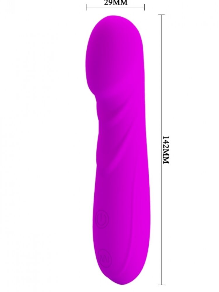 Argus Silicone Clitoris Vibrator - Rechargeable Multispeed - Pink - 15 cm dia 2,9 cm - AT 1007