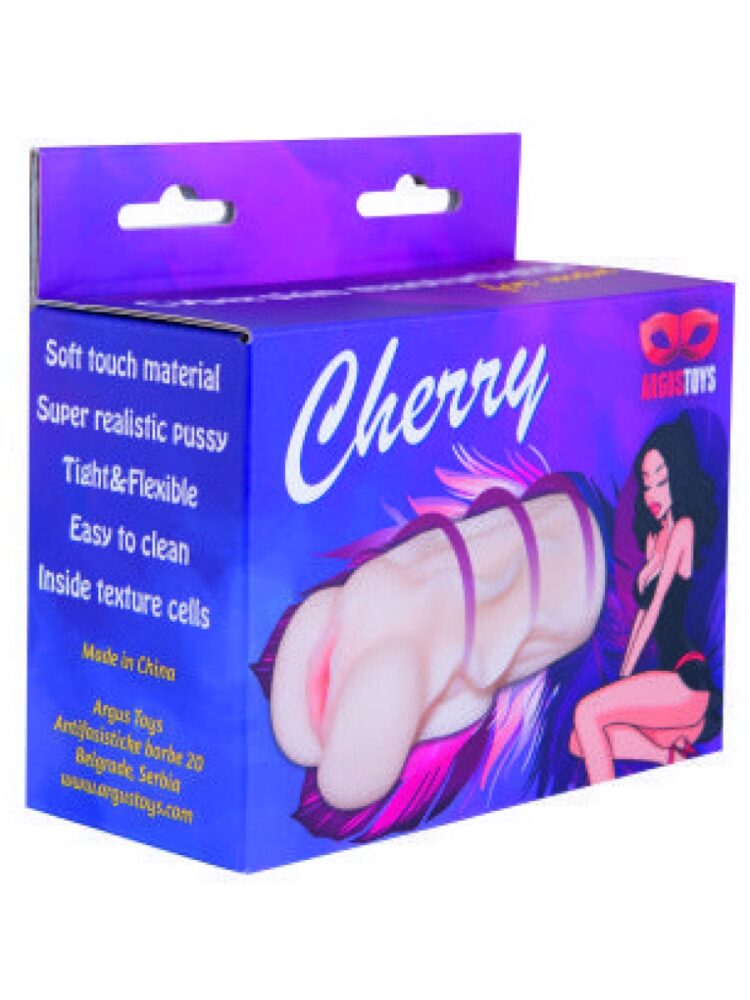 Argus Cherry Pocket Pussy Masturbator - 12,5 cm dia 6 cm - AT 1012