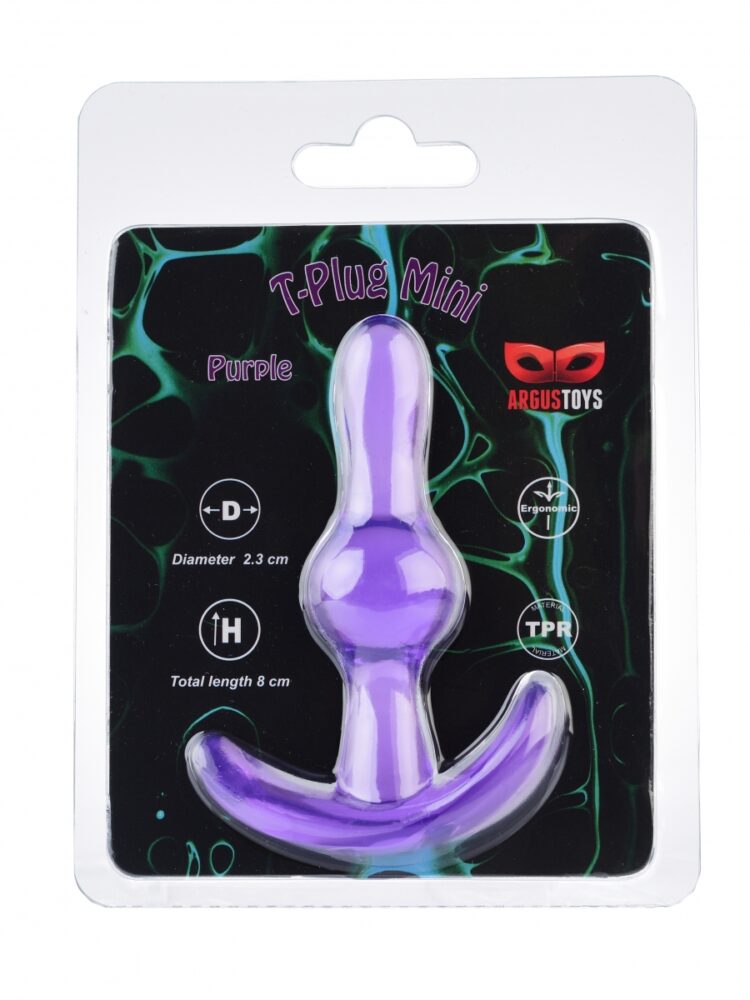 Argus T-Plug Mini Purple - Packed in Strong Blister - AT 001096