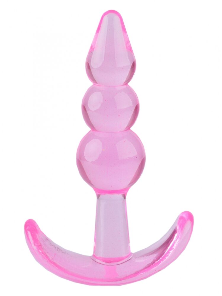 Argus T-Plug Beaded Plug Pink - 8,5 Cm - Packed in Strong Blister - AT 001124
