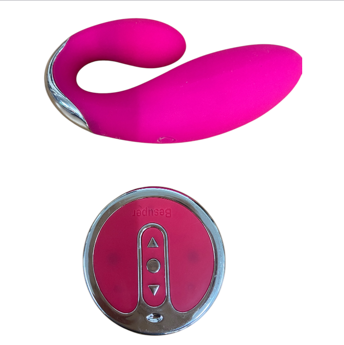 Besuper - Couple Vibrator With Remote Control - Pink Silicone - Usb Rechargeable