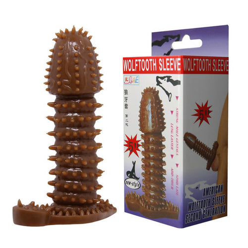 Baile - BI-016005 - Wolftooth Penis Sleeve Flesh 12,5 Cm Dia 3,5 Cm ( 5 Inch Lenght )