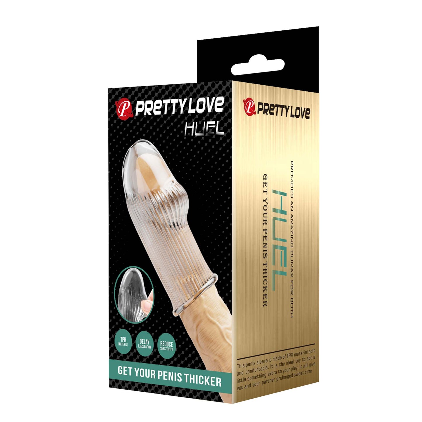Pretty Love bi-026292m - Huel Penis Sleeve (Clear)