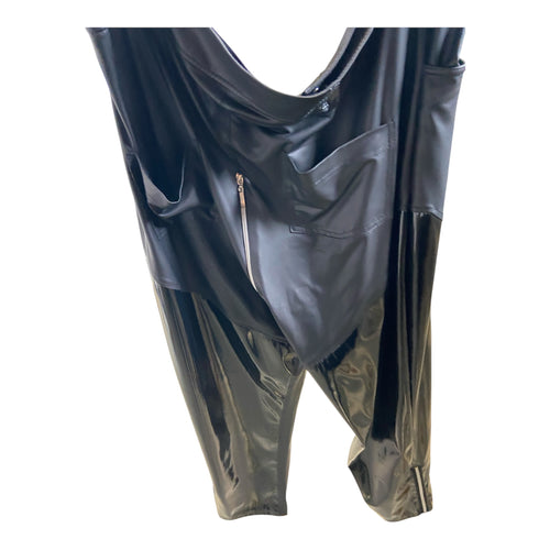 Wetlook Black Trousers Size M