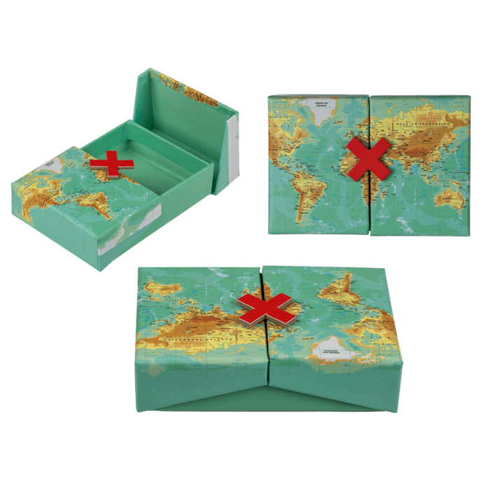 Kinky Pleasure - B016 - Jewelry Box With Map Motif - 12x8cm