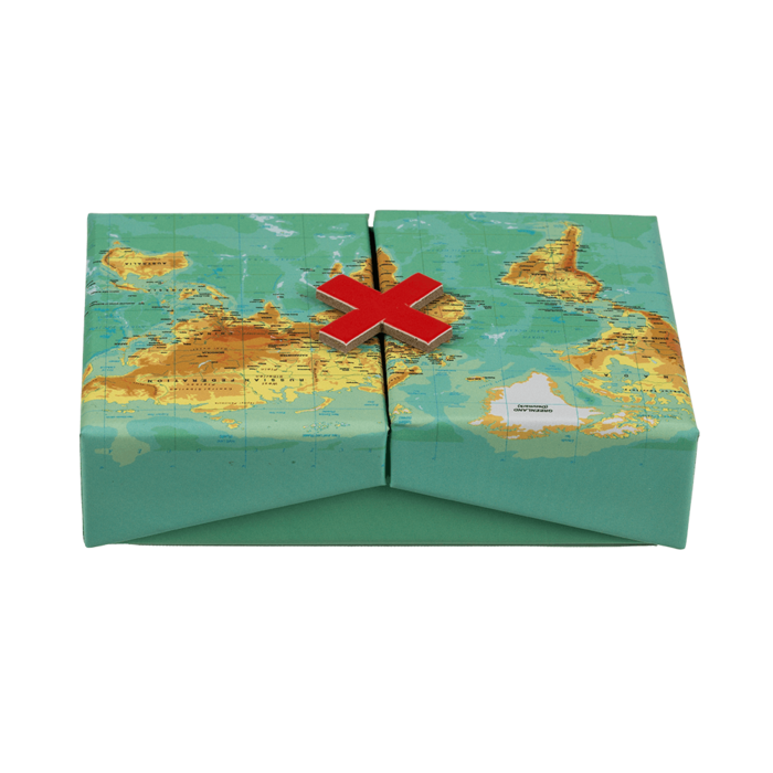 Kinky Pleasure - B016 - Jewelry Box With Map Motif - 12x8cm