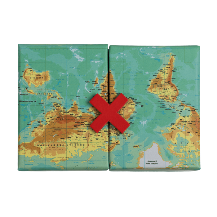 Kinky Pleasure - B016 - Jewelry Box With Map Motif - 12x8cm