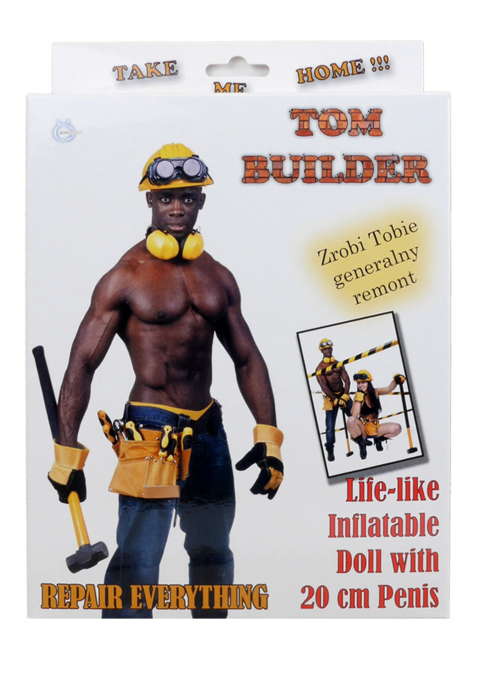 Bossoftoys Tom Builder Male Blow Up Love Doll - 150 cm - Inflatable Masturbator - 59-00011