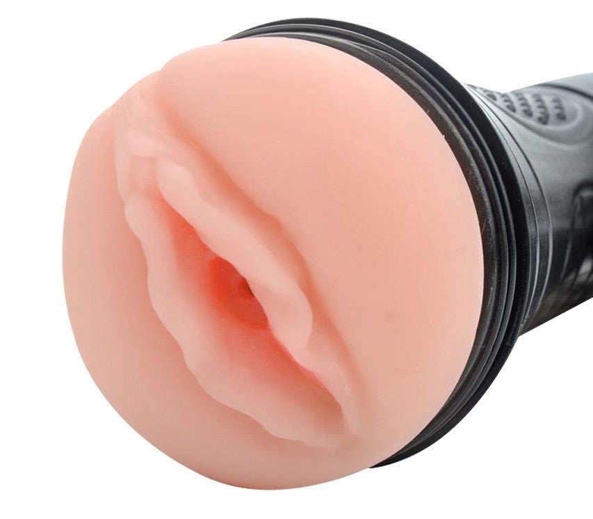 Power Escorts - BR207 - Quickies Pro Big Masturbator - Including 3 Pack Beaded Cockring - 7-Speed Vibrating - 24 CM