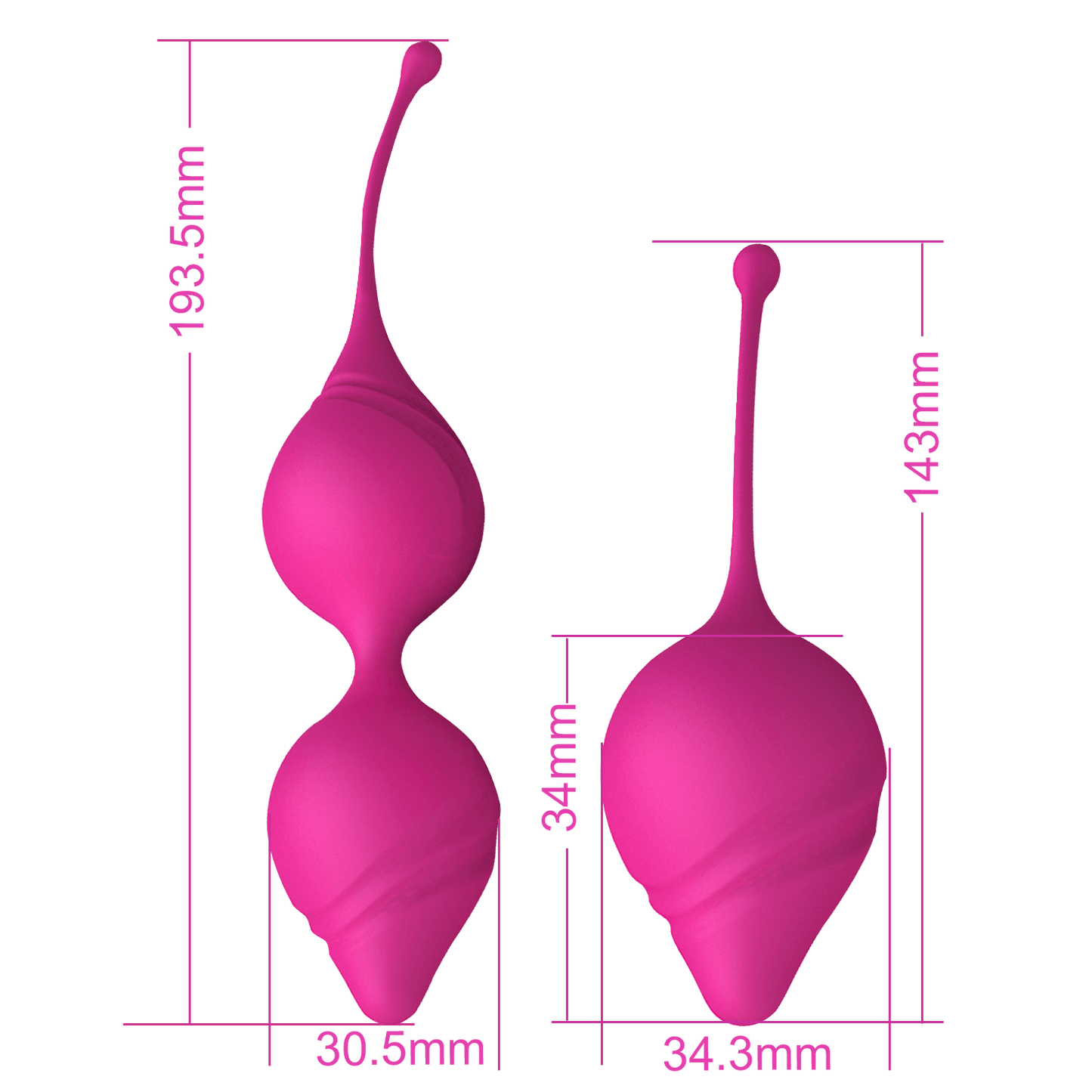 Power Escorts - BR13 - Pink Lady - Double Kegal Balls - Pink
