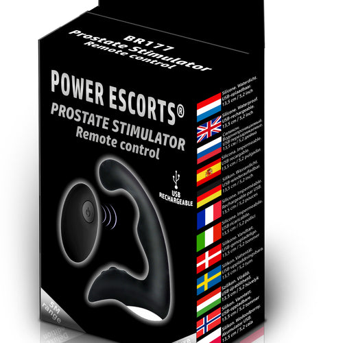 Power Escorts - BR177 - Rechargeable Prostate Stimulator with Remote Control COLOUR BOX