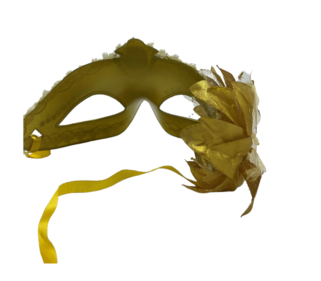 Power Escorts - BR205 Gold - Luxury Venetian Love Mask with Stone - Plastic bag
