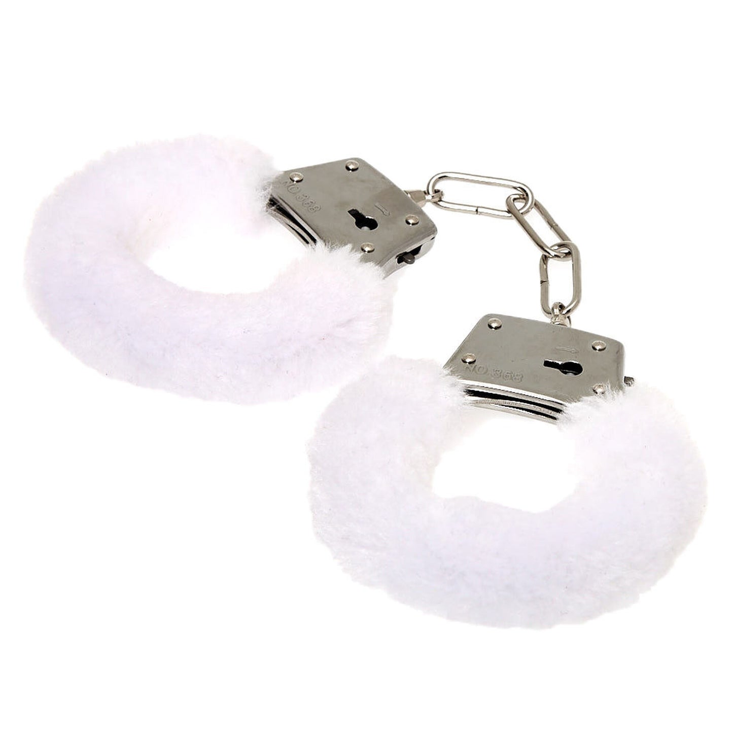 Power Escorts - BR206 White Furry Hand cuffs