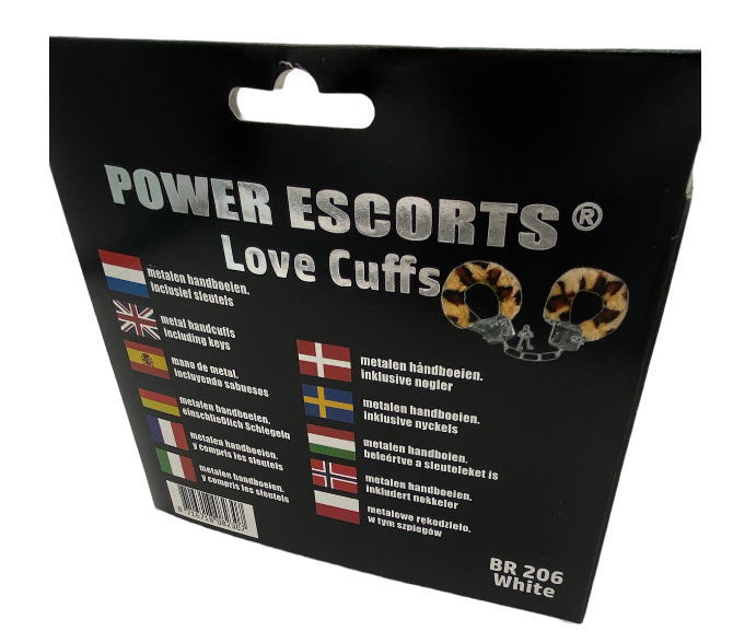 Power Escorts - BR206 Leopard Furry Hand cuffs Leopard