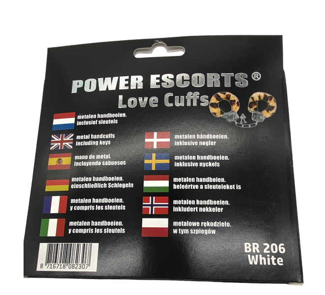 Power Escorts - BR206 Leopard Furry Hand cuffs Leopard