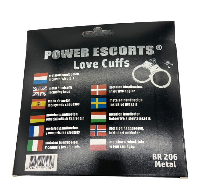 Power Escort - BR206 Metal Hand cuffs - Love Cuffs -