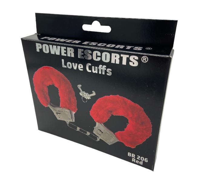 Power Escorts - BR206 Red Furry Hand cuffs