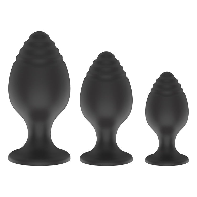 Power Escorts - BR254 - Screw 03 Silicone Anal Plug 3-Pack