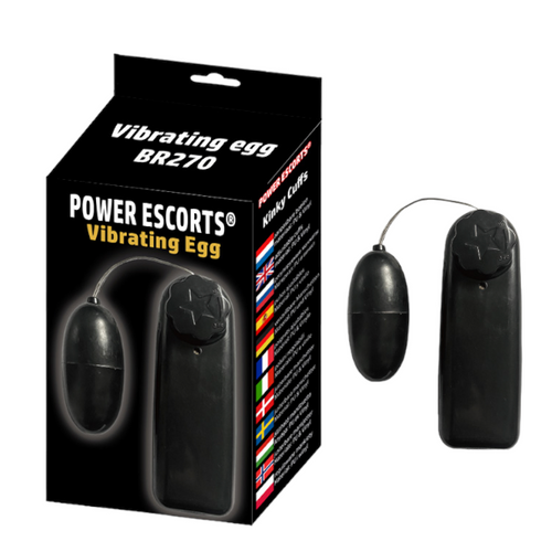 Power Escorts - BR270 Black Vibrating Egg - Multi speed