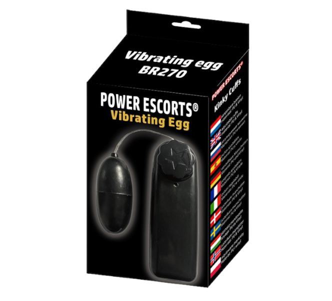 Power Escorts - BR270 Black Vibrating Egg - Multi speed