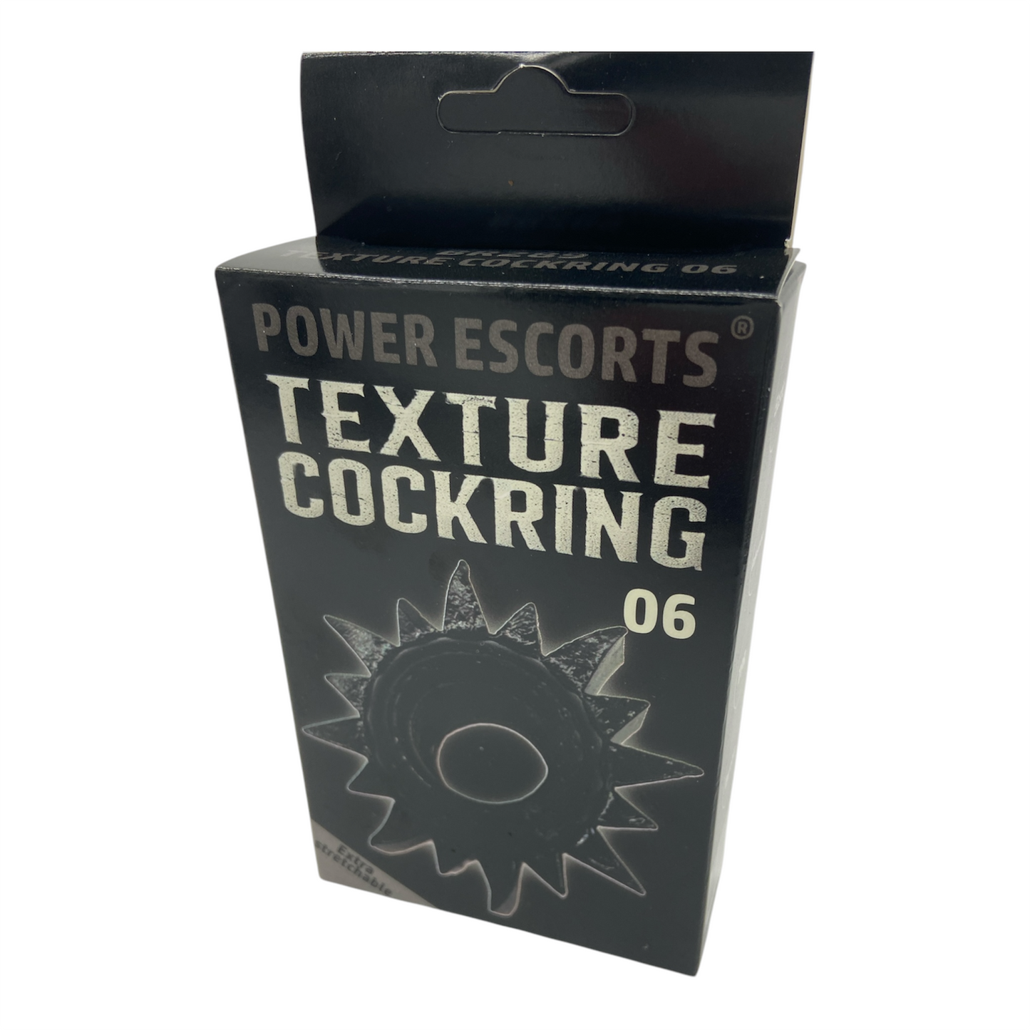 Power Escorts - BR289 - Texture Cockring 06 - Black - Extra Stretchable