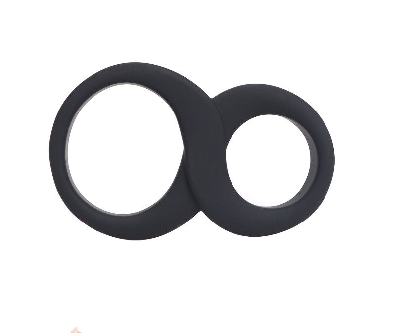Power Escorts - BR64 - Locked Up Duo Cockring for Cock & Balls - Silicone - Black