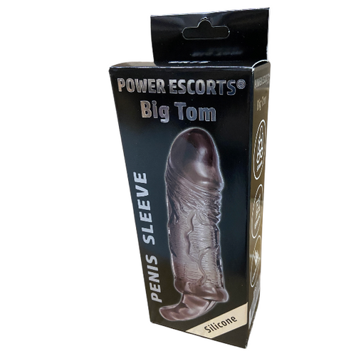 Power Escorts BR75 Big Tom Penis Sleeve - Size 11,5 × 3,3 CM - Black