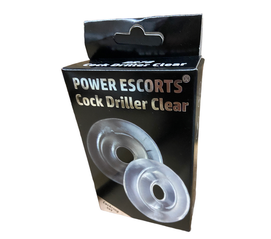 Power Escorts - BR78 - Cock Driller - Cockring 2-Pack - Clear