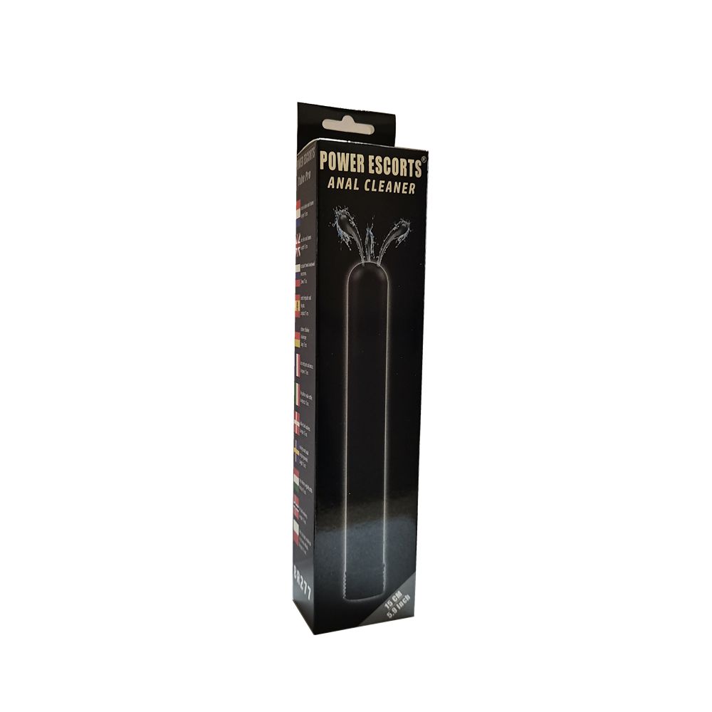Power Escorts - BR277 - Anal Tube Cleaner - Tube Pro - Anal Douche Cleaner - Black - 15 cm / 5.9 Inch