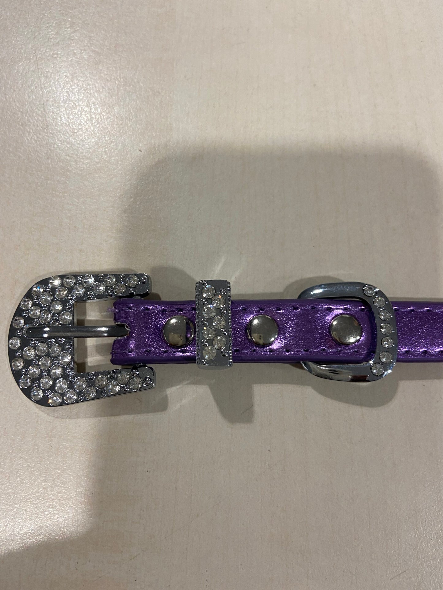 Luxury Collar Purple with Name HOT - BDSM - Heavy Quality