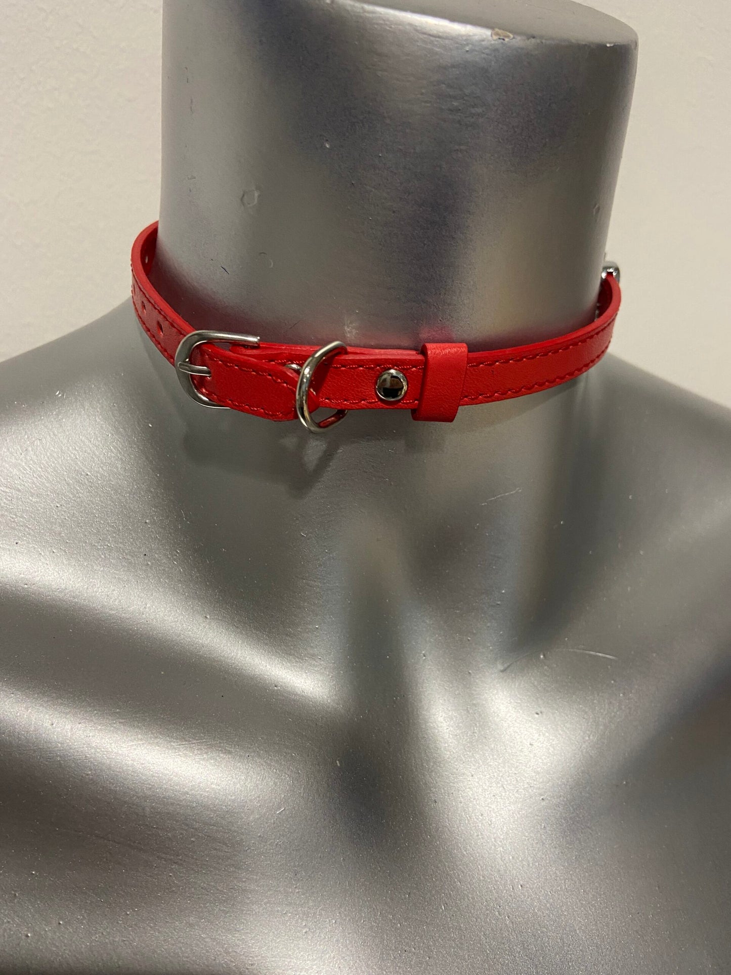 Luxury Collar Red with Name PUZZY - BDSM - Heavy Quality