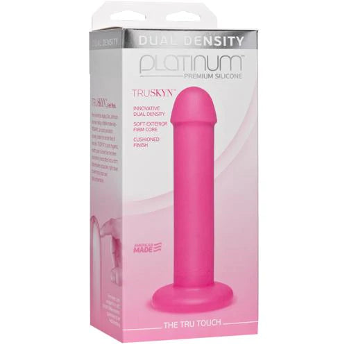Doc Johnson Dual Density Platinum Dildo - The True Touch - Pink - Truskyn Silicone - 7,5 inch insertable