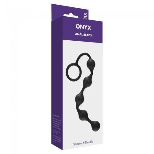 Boysoftoys - 5-00241 - Onyx anal beads - Onyx Silicone Anal Beads - Black - 20,5 cm - abs