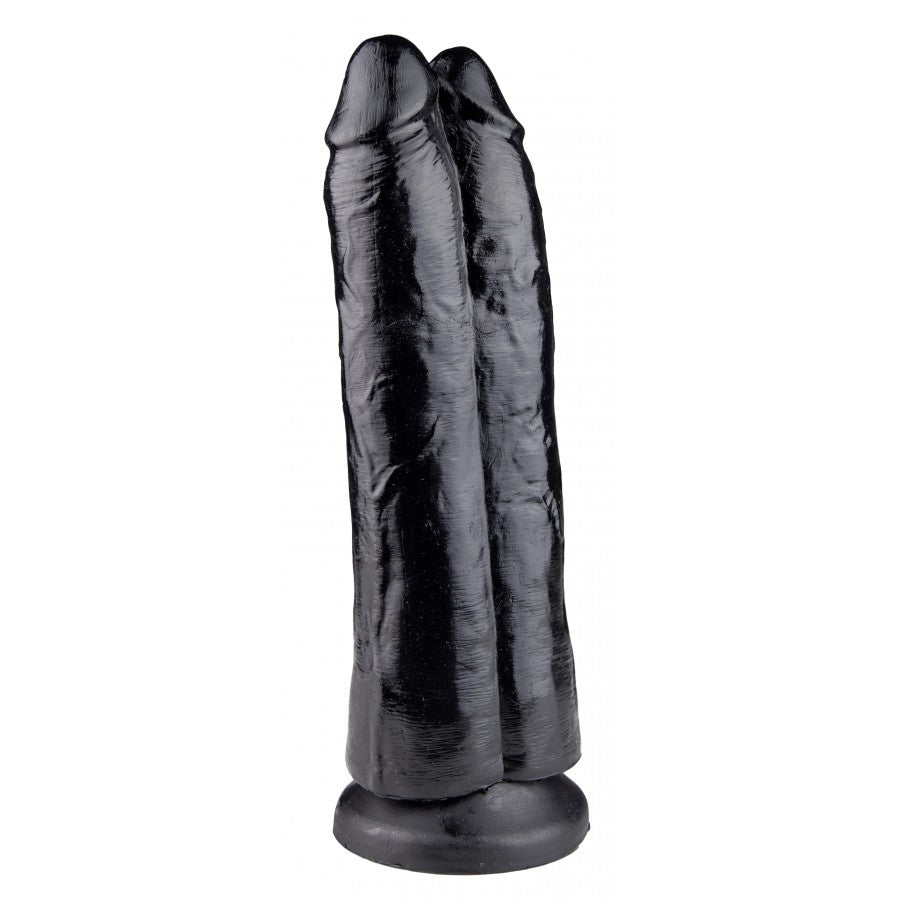 XXLTOYS - Apache - Double Dildo - Insertable length 28 X 8 cm - Black - Made in Europe