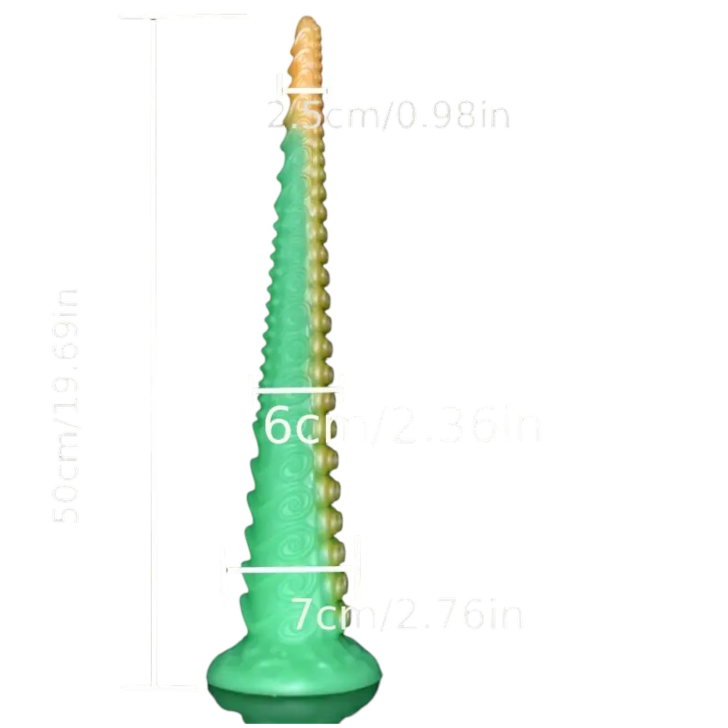 XXLTOYS - Monster Structured Anal Plug with Strong Suction Cup - 50 CM