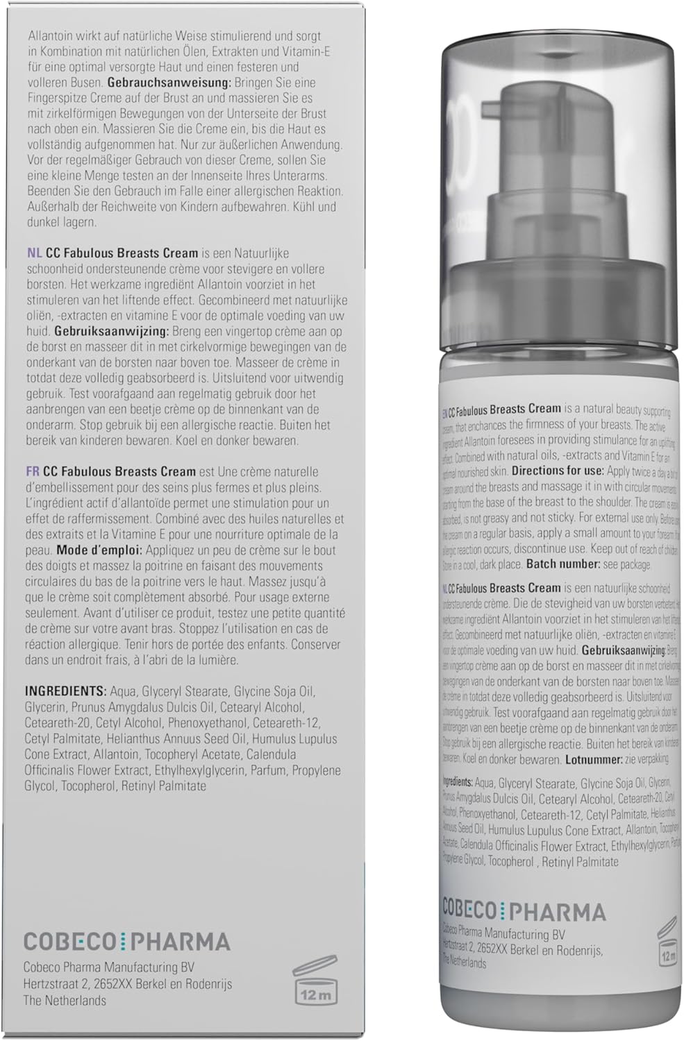 Cobeco - Fabulous Breast Cream - 60 Ml - For Fuller TIts - Vollere Borsten Creme