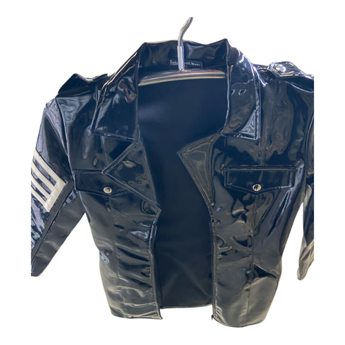 Fashion World Short Shiny Black Jacket – Size S