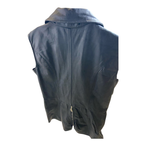 Fashionworld Sleeveless Black Jacket - Size XL with Zipper