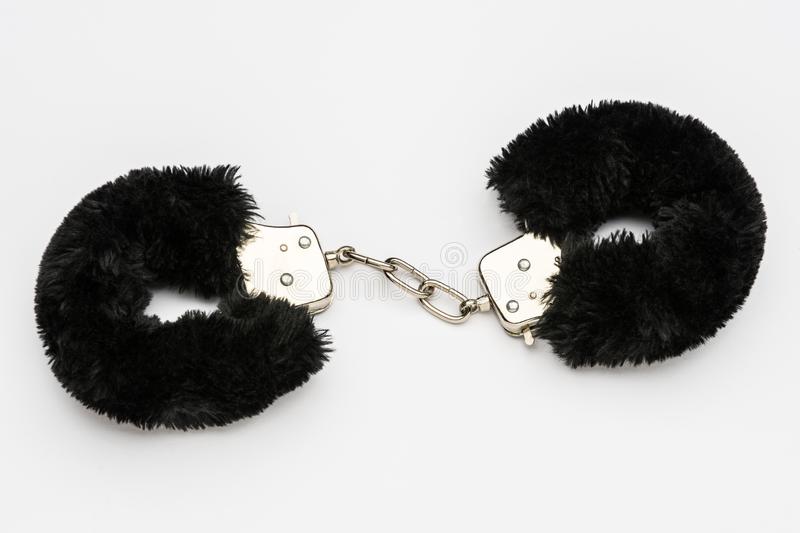 Power Escorts - BR206 Black - Furry Hand cuffs Black