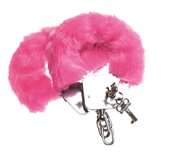 Power Escorts - BR206 Pink Furry Hand cuffs - Colour Box