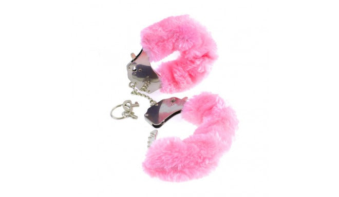 Power Escorts - BR206 Pink Furry Hand cuffs - Colour Box