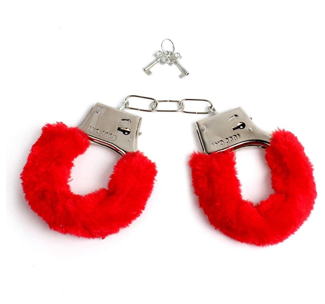 Power Escorts - BR206 Red Furry Hand cuffs