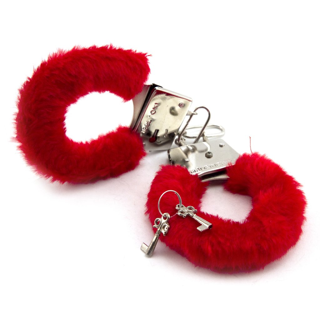 Power Escorts - BR206 Red Furry Hand cuffs