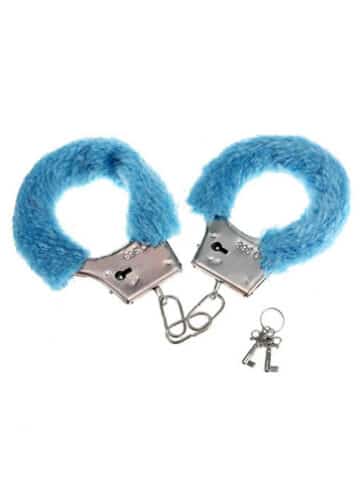 Power Escorts - BR206 Blue Soft Furry Hand cuffs - Colour box