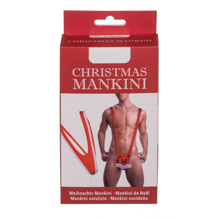 Kinky Pleasure - OB036 - Christmas Mankini With Face - Lingery - 1 Piece