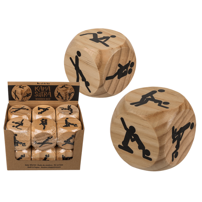 Kinky Pleasure - OB029 - Wooden Sex Dice XXL - 6x6cm