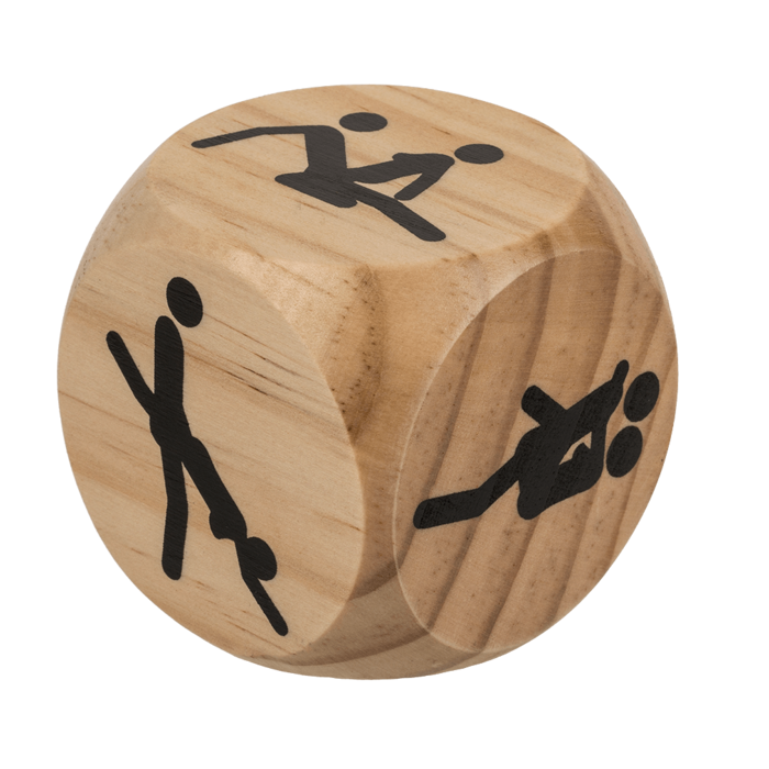 Kinky Pleasure - OB029 - Wooden Sex Dice XXL - 6x6cm