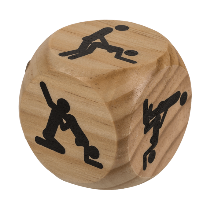 Kinky Pleasure - OB029 - Wooden Sex Dice XXL - 6x6cm